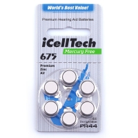 Батарейка воздушно-цинковая iCellTech 675 тип (для слуховых аппаратов)